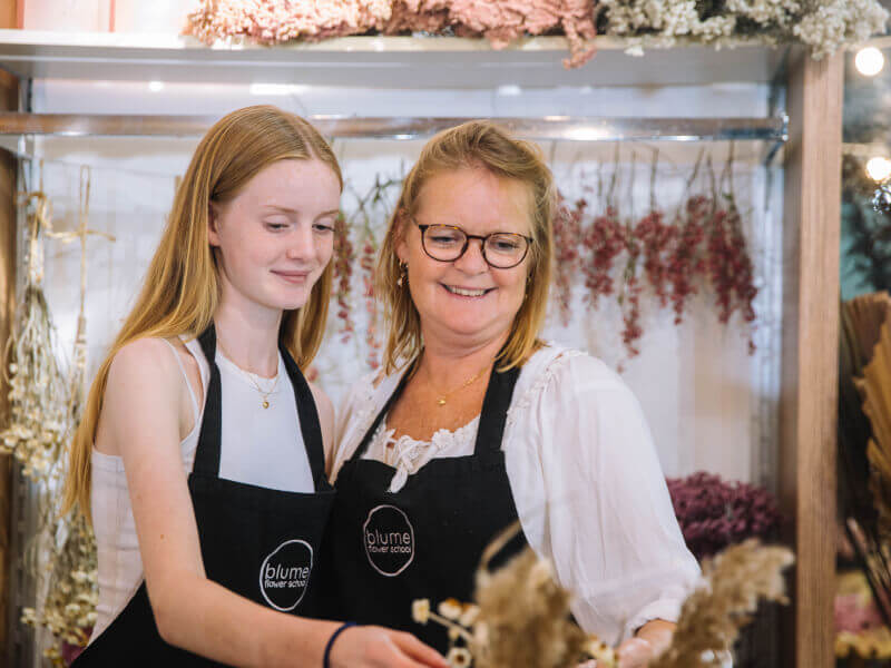 Dried flower arranging